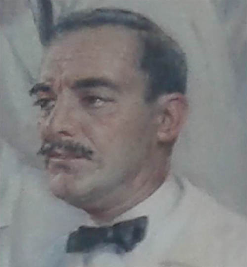 Dr. Jesús Yerena. (1917-1970).
Detalle del oleo del pintor Roberto Frantuzzi, de 1960, que se encuentra en el Instituto Anatómico “José Izquierdo”, en la Facultad de Medicina, de la Universidad Central de Venezuela.