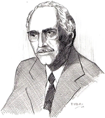 Figura 3. Dr. Ricardo Baquero González. Ilustración realizada por Francisco Maduro. Fuente: http://www.venezuelatuya.com/