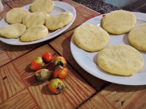 Arepas de Bactris gasipaes “Pijigüao”